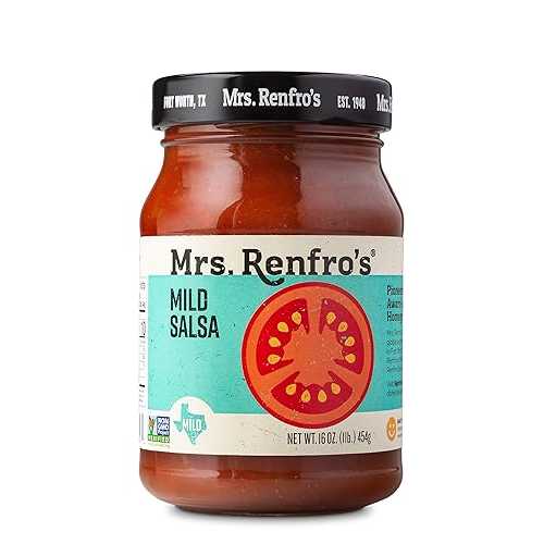 亭主持ち レンフロのもの柔らか サルサ、16 薬局衡オンス (4 容器に並べる) Mrs. Renfro\u0027s Mild Salsa, 16 薬局衡オンス (4 Pack)