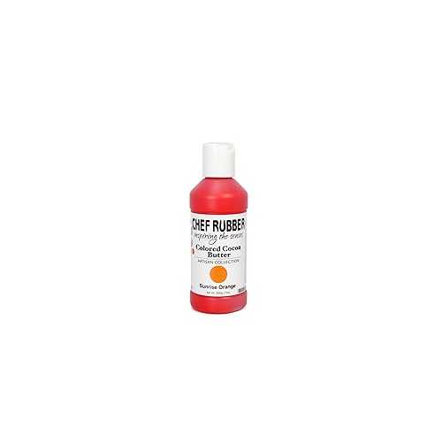 シェフラバーサンライズオレンジ色のチョコレート牛酪 Chef Rubber Sunrise Orange Colored Cocoa Butter