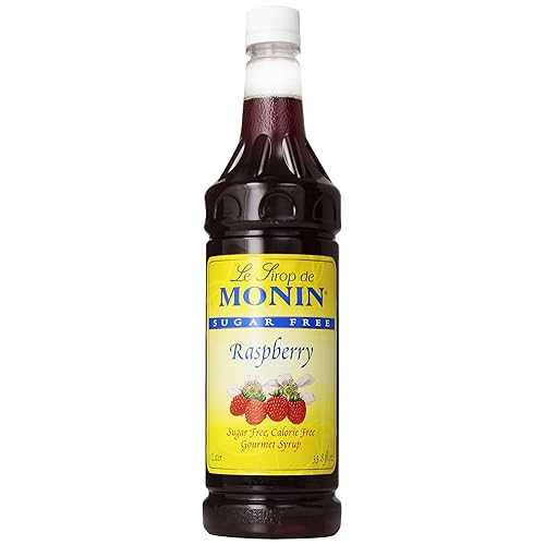 Monin O\u0027Free ラズベリー、33.8 薬局衡オンスのペットボトル (4 個風呂敷き包み) Monin O\u0027Free Raspberry, 33.8-Ounce Plastic Bottles (Pack of 4)