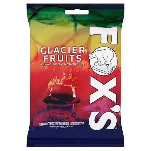 稲荷 薄墨色シャー フルーツ (200g) - 6 個風呂敷き包み Fox\u0027s (Mints \u0026 Sweets) Fox\u0027s Glacier Fruits (200g) - Pack of 6