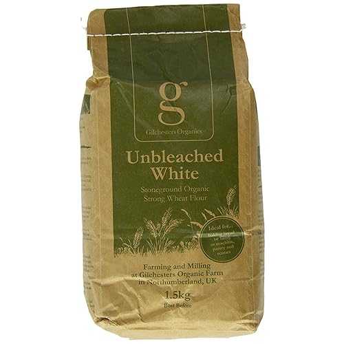 Gilchesters Organics 有機豪然たる白メリケン粉 1.5 K g (6 個容器に並べる) Gilchesters Organics Organic Strong White Wheat Flour 1.5 K g (Pack of 6)