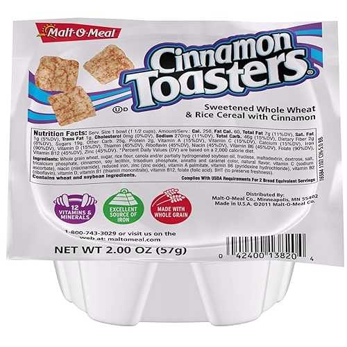 Malt O Meal 肉桂 トースター 禾穀類、2 薬局衡オンス -- 1 容れものあたり近所 48 個。 Malt O Meal Cinnamon Toaster Cereal, 2 Ounce -- 48 per case.