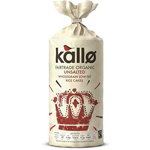 Kallo - Fairtrade Organic Unsalted Rice Cakes - 130g (Case of 6)