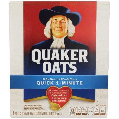 Quaker Oats Quick 1 Minute Oatmeal - 2/5 Pound (6 Pack)