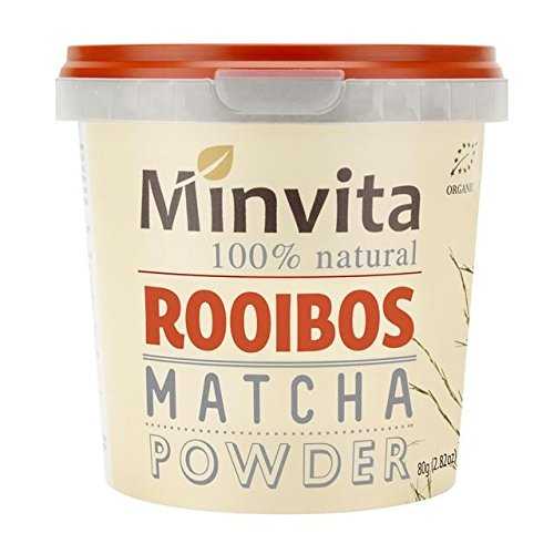 Minvita ルイ元締め抹茶黒色火薬 - 80g (0.18英国ポンド) Minvita Rooibos Matcha Powder - 80g (0.18lbs)