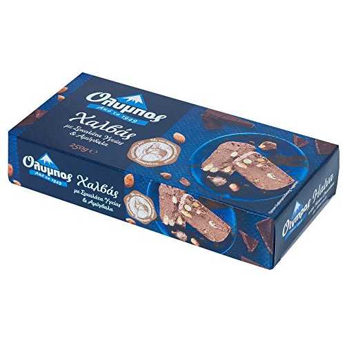 ギリシア風ハルヴァ ビターチョコレート\u0026扁桃添え 250g Olympos Greek Halva with Bitter Chocolate \u0026 Almonds 250g