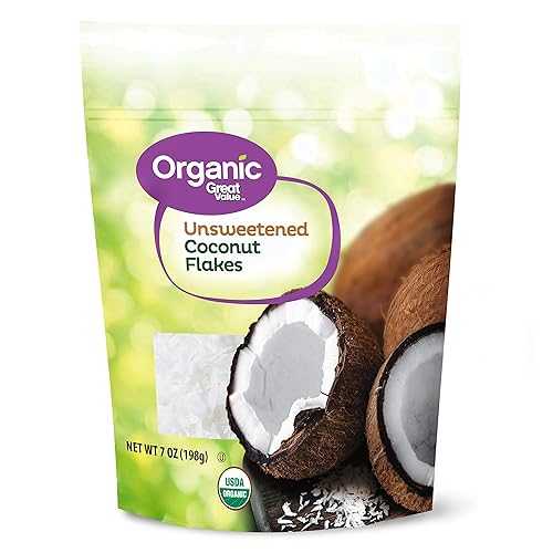 お掘り出し物なオーガニック無糖ココナツフレーク、7薬局衡オンス (6) Getgal Great Value Organic Unsweetened Coconut Flakes, 7 薬局衡オンス (6)