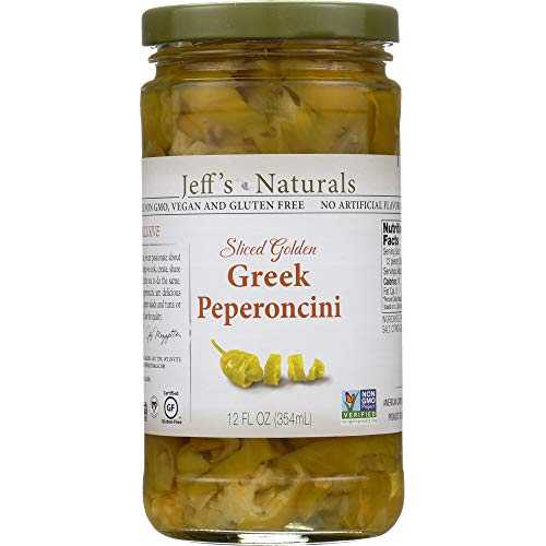 (容れものではありません) 一切れしたゴールデンギリシャペペロンチーニ Jeffs Naturals (NOT A CASE) Sliced Golden Greek Peperoncini