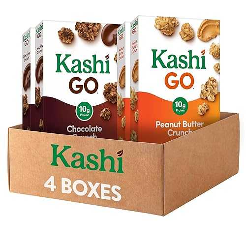 Kashi GO 冷ややかさ ブレックファスト 禾穀類、衣料繊維禾穀類、ビーガン たんぱく質、バラエティパック (4 箱) Kellogg\u0027s Kashi GO Breakfast Cereal, Fiber Cereal, Family Breakfast, Variety Pack (4 Boxes)