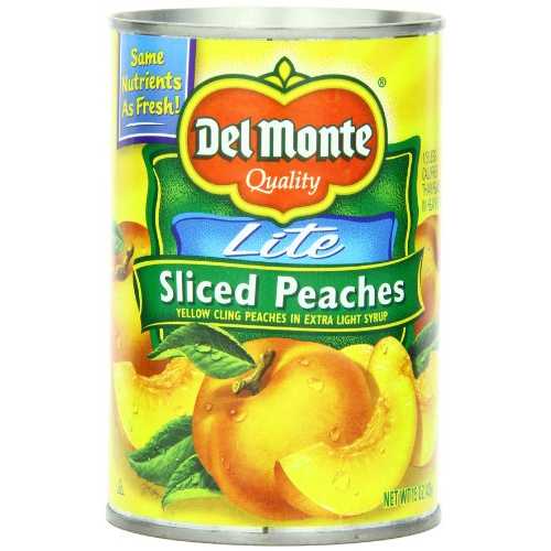 Del Monte Lite、一切れ桃、8 缶、120 薬局衡オンス Del Monte Lite, Sliced Peaches, 8 Cans, 120 ounce