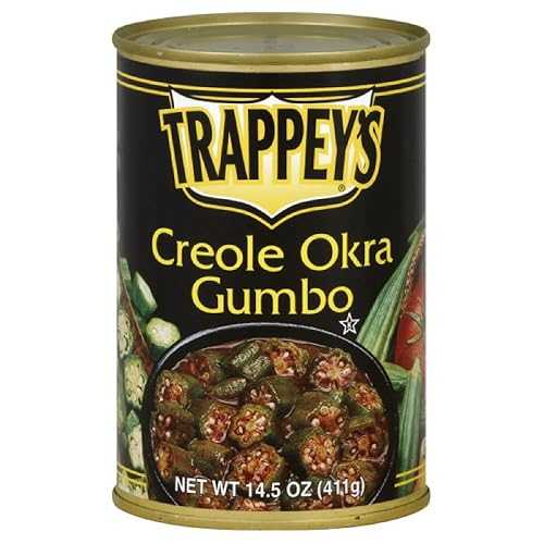 Trappey\u0027s クレオール ガンボ オクラ、14.5 薬局衡オンス (6 個風呂敷き包み) Trappey\u0027s Creole Okra Gumbo, 14.5-Ounce (Pack of 6)