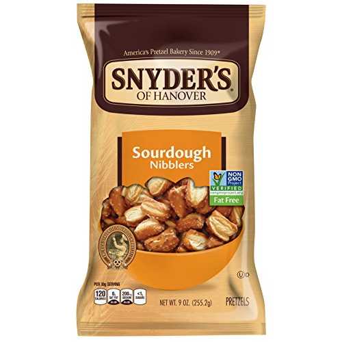 Snyder\u0027s of Hanover プレッツェル、サワードウ ニブラー、9 薬局衡オンス (12 個容器に並べる) Snyder\u0027s of Hanover Pretzels, Sourdough Nibbler, 9 Ounce (Pack of 12)