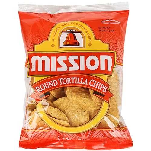 Mission Foods ホワイトラウンドトルティーヤチップス、3薬局衡オンス (48個容器に並べる) Mission Foods White Round Tortilla Chips, 3 Ounce (Pack of 48)
