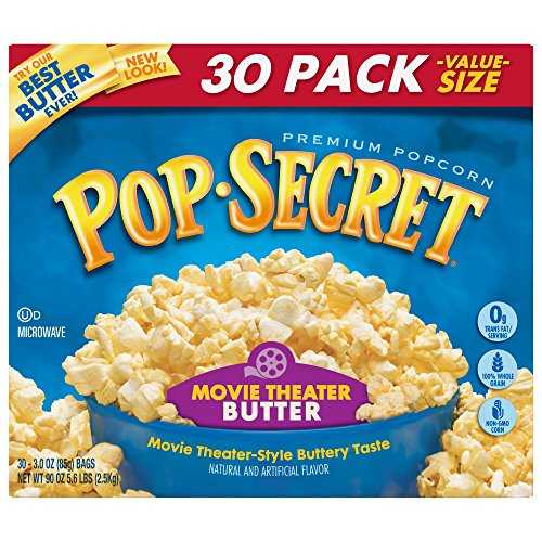Pop Secret Popcorn, Movie Theater Butter, 3 薬局衡オンス., 30/Box (220-00633)