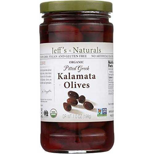 (容れものではありません) ギリシア産種抜き丸ごとオーガニック カラマタ オリーブ Jeffs Naturals (NOT A CASE) Organic Pitted Whole Greek Kalamata Olives
