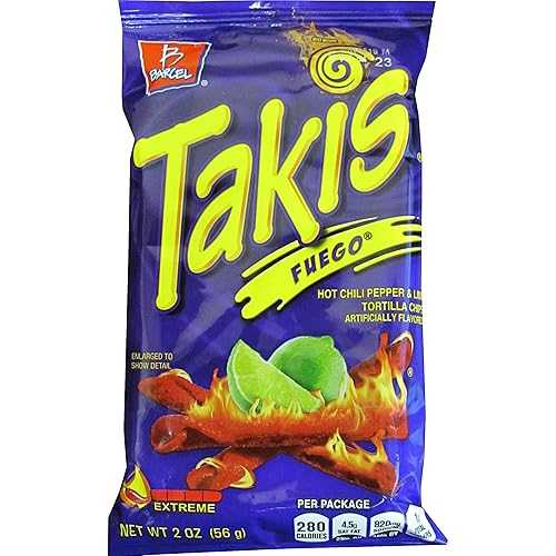 タキス、BEL00276、フエゴロールトルティーヤチップス、42 / カートン (00276) Takis, BEL00276, Fuego Rolled Tortilla Chips, 42 / Carton (00276)