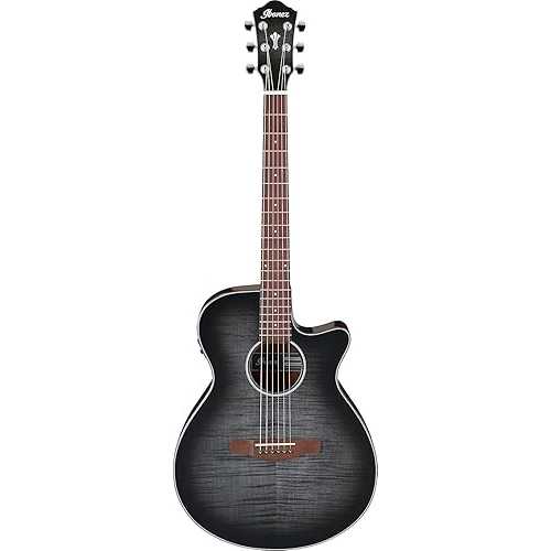Ibanez AEG70 Acoustic-Electric Guitar - Transparent Charcoal Burst High Gloss