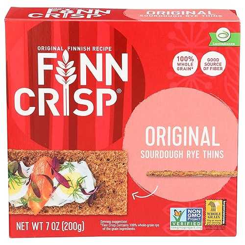 Finn Crisp Sourdough Rye Thins, Original Crispbread, 7 Ounce Boxes (Pack of 9)
