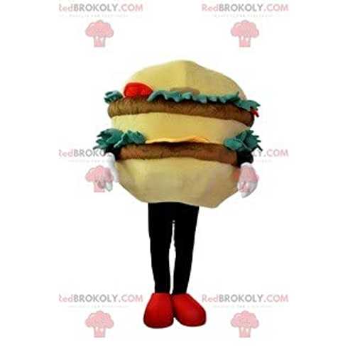 食い道楽 バーガー REDBROKOLY マスコット、ビフテキ、サラダ菜、赤茄子 SPOTSOUND Gourmet hamburger REDBROKOLY Mascot with steak, salad, tomatoes