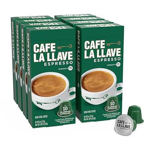 Cafe La Llave Latin Style Espresso Pods, Dark Roast, Compatible with Nespresso Original Line, 80 Count Aluminum Capsules