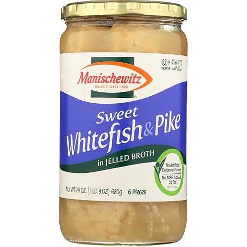 甘卵白魚とパイク 24 薬局衡オンス (6 個入り口・入口) Manischewitz Sweet Whitefish and Pike 24 Ounces (Case of 6)