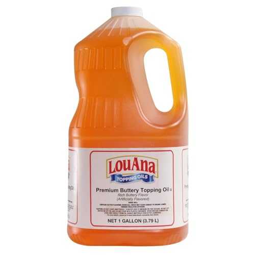 NXWVPC Lou Ana プレミアムバターオイル、1 gal Ventura Foods LouAna Premium Buttery Topping Oil with Rich Buttery Flavor for Popcorn, 1 Gallon