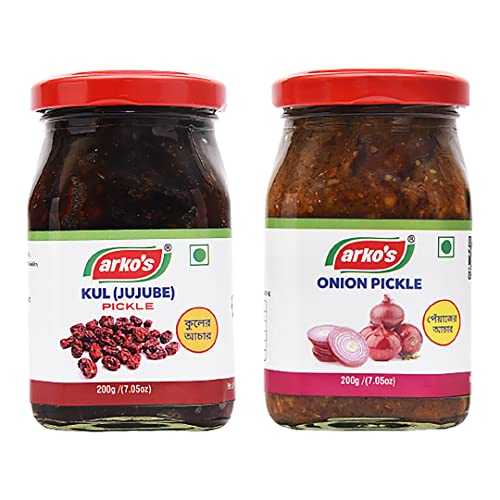 ARKOS 自家製ジャズバンドピクルス クル(ナツメ)とクルオニオン、200gm 200gm ARKOS Homemade Combo Pickle Kul(jujube) and Kul Onion, 200gm 200gm
