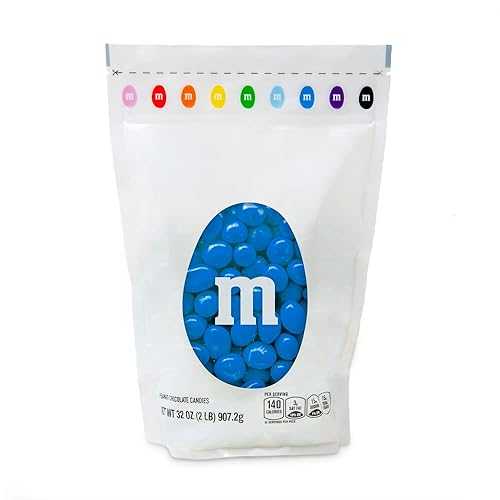 M\u0026M\u0027S WORLD M\u0026M S Peanut Blue Chocolate Candy, 2lbs of Bulk Candy インチ Resealable Pack for Graduations, Weddings, 4th of July, Birthday Parties, Candy Bars, Dessert Tables \u0026 DIY Party Favors