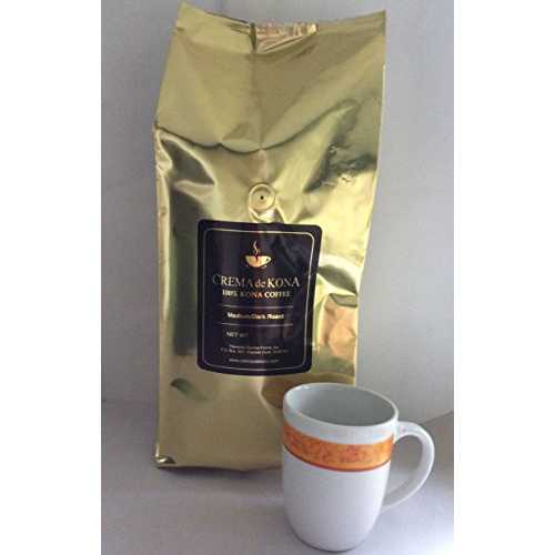 CREMA de KONA 焙ずる 100% コナ 珈琲豆 (並み並み うす暗い 焙ずる、5 英国ポンド) CREMA de KONA Roasted 100% Kona Coffee Beans (Medium Dark Roast, 5 pound)