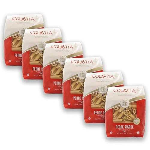 コラヴィータ ペンネ リガーテ イタリア共和国産デュラム唐きび100%(6個入) Colavita Penne Rigate: Authentic Italian Pasta with Ridges - Perfect Partner for Your Sauces - 1Lb (Pack of 6)