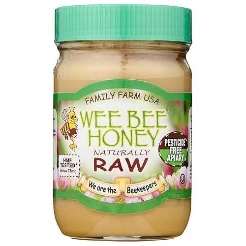 ウィービー お前さん 容れもの 12 瓶 (各 16 薬局衡オンス) 生新しい胸章 Wee Bee Honey Case of 12 Jars (16 Oz Each) Fresh Batch