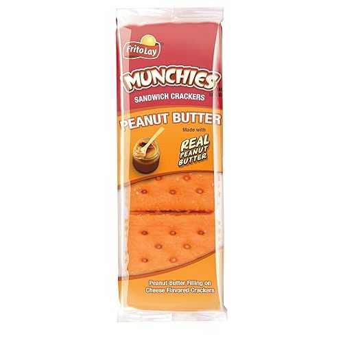 Munchies かんしゃく玉サンド、ピーナッツバターオンチーズ、136.32 薬局衡オンス (96 個風呂敷き包み) Munchies Cracker Sandwiches, Peanut Butter On Cheese, 136.32 Ounce (Pack of 96)