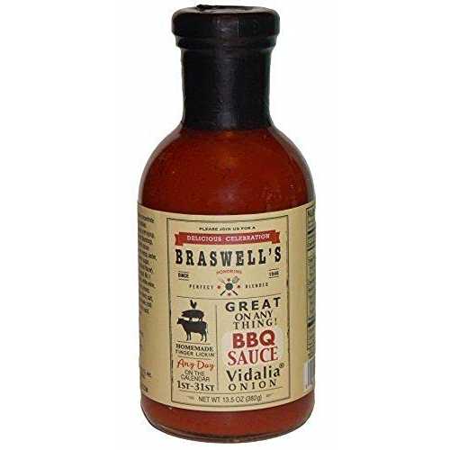 Braswell 299480 13.5 薬局衡オンス 出どころ BBQ ヴィダリア 玉ねぎ - 6 個容器に並べる Braswell 299480 13.5 薬局衡オンス Sauce BBQ Vidalia Onion - Pack of 6