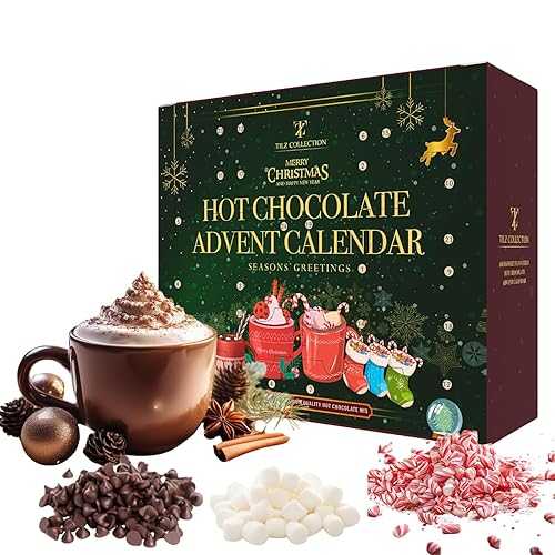 Tilz Hot Chocolate Advent Calendar 2025 - Gourmet Luxury 24 Hot Chocolate Selection Variety Flavours - Food Advent Calendars Gifts Set For Men Women Children