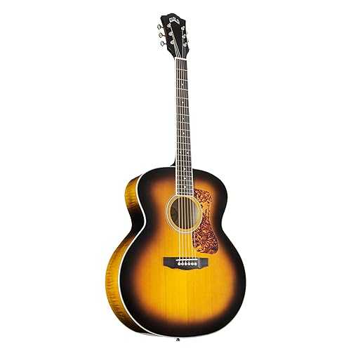 Guild Guitars Westerly Collection 6 弦アコースティック - エレクトリック ギター、右、アンティーク はち切れる (F-250CE 晴れ晴れしい メイプル ATB) Guild F250E Jumbo Acoustic Electric Guitar