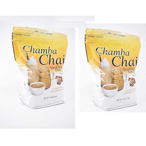 Super-Skin Chamba Chai Spiced Chai Latte Drink Mix (4重量ポンド Resealable Bag) (Two Pack)-L8