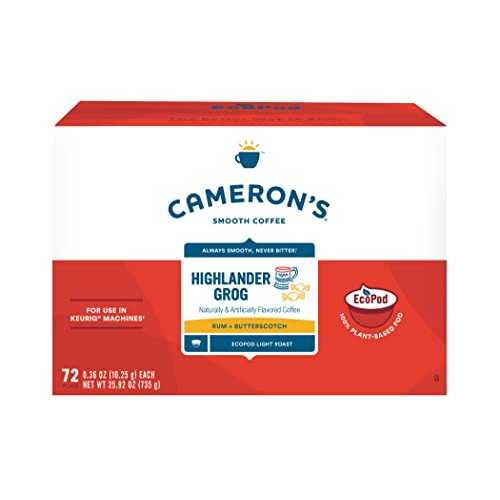 Cameron\u0027s Coffee Single Serve Pods, Highlander Grog, 72 Count
