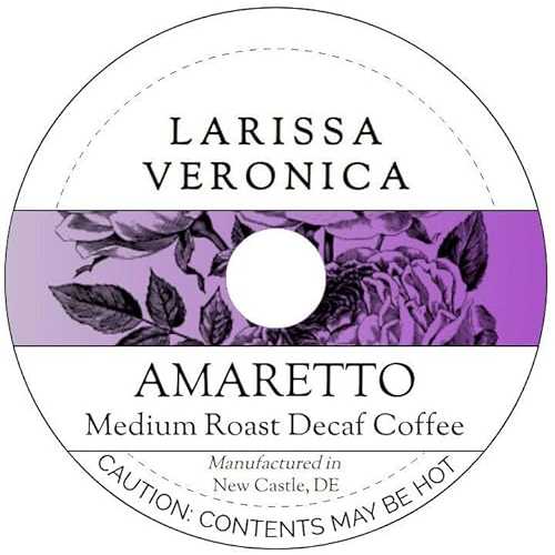 Larissa Veronica Amaretto Medium Roast Decaf Coffee (Single Serve K-Cup Pods) (Gourmet, Naturally Flavored, Whole Coffee Beans) (12 pods, ZIN: 571129) - 2 Pack