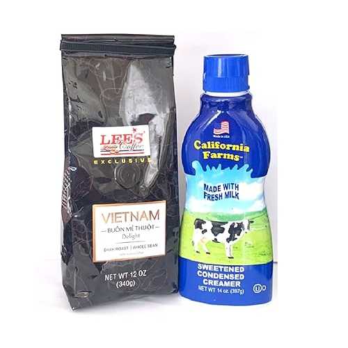 Generic Delicious Vietnamese Milk Coffee Style - Buon Me Thuot Dark Roast Whole Bean Coffee and Condensed Milk