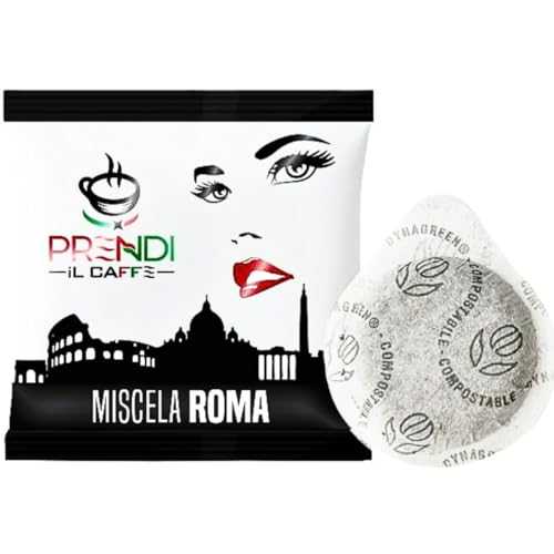 Prendi Il caffe PRENDI Miscela Roma Single Served Espresso Coffee Pods, Powerful Character \u0026 Intense Aroma - Roasted \u0026 Freshly Packaged インチ Italy - (100 pods/box)