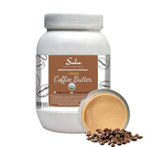 SULU ORGANICS 3 LBS Coffee Bean Butter- USDA Certified Organic Cold Pressed Unrefined from Brazilian Coffee Beans