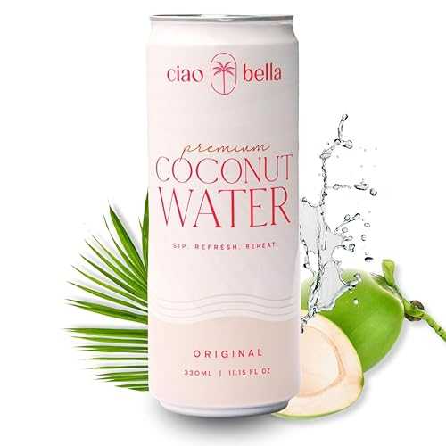 ciao bella Premium Coconut Water: All-Natural Hydration, Non-GMO, One Simple Ingredient 11.15 Fl Oz (Pack of 12)