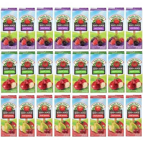 Generic Kids Juice Box Variety Pack, 100% Juice, Apple, Berry, Fruit Punch No Sugar Added, 6.75 fl 薬局衡オンス Perfect for Lunch, Snacks, Parties (35 - Pack)
