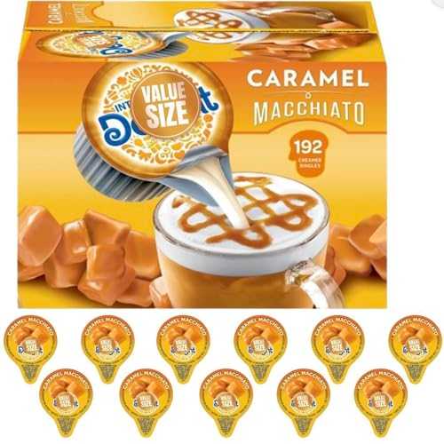 Generic Coffee Creamer Single Caramel Macchiato (192 Count) Great for Offices, Restaurants, Coffee, Bar, Gift and Homes.