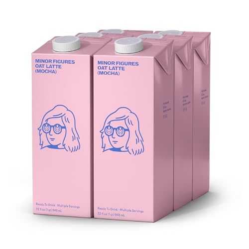 Minor Figures, Oat Milk Lattes, 32 fl 薬局衡オンス (6 pack), Mocha, Ready-to-Drink, Barista Oat Milk and Single-Origin Cold-Brew Coffee Drink, Shelf-Stable, Plant-Based, Vegan, Dairy-Free, Multiple Servings