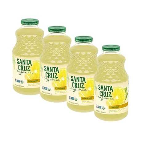 Santa Cruz Organic Lemonade, 32 薬局衡オンス 4 Pack Organic, Non-GMO, Refreshing Citrus Beverage