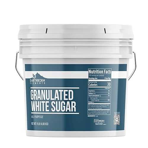 Earthborn Elements Granulated White Sugar 1 Gallon Bucket, Baking and Kitchen Staple, Non GMO (144 Ounce)
