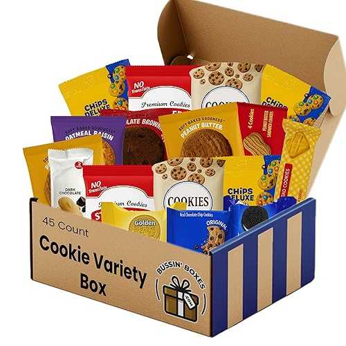 Cookie Variety Pack Individually Wrapped Bulk Cookies Snack Box 45 Count Sweet Snack Assortment for Office, School, Travel, and Gifting Assembled by Bussin Boxes