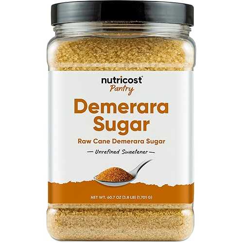 Nutricost Pantry Unrefined Demerara Sugar (4 Pound Bottle) :: Great for Baking, Cooking, Tea, Coffee, Etc. / Raw Cane Demerara Sugar with Zero Additives