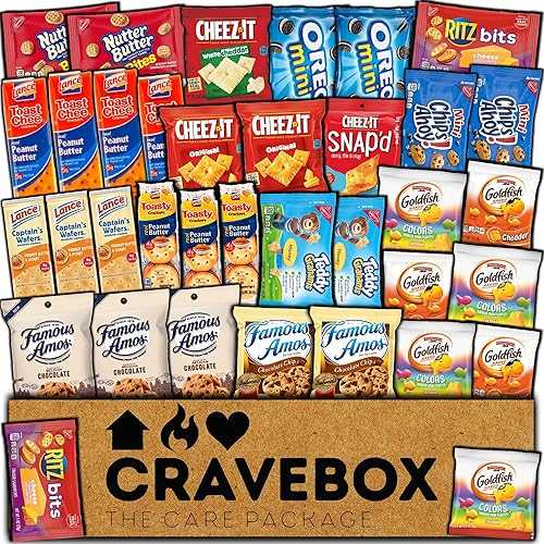 CRAVEBOX Cookies and Crackers Variety Pack - Easter Assortment Snack Box for Kids, Adults, Students, Lunches, Gifts - Snack Pack Care Package Gift - Study Package College Back to School